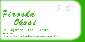 piroska okosi business card